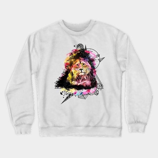 The Lion Crewneck Sweatshirt by Pradeep Chauhan